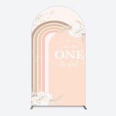 Lofaris Boho Floral Rainbow Isnt She Onederful Arch Backdrop